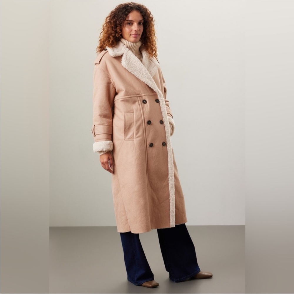 Great Jones Lined Sherpa Coat, Size: L - Picture 5 of 12